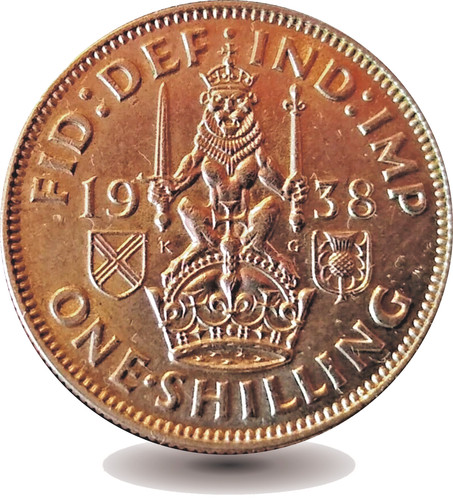 1938 scottish silver shilling - scottish,