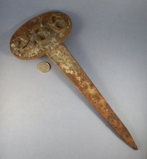 Antique Cast Iron Grave Marker #256 - Victorian Memento Mori