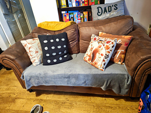 Brown sofas 2 seaters - 2x,