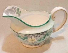 pretty Aynsley creamer milk jug 1930's Mint Green primrose