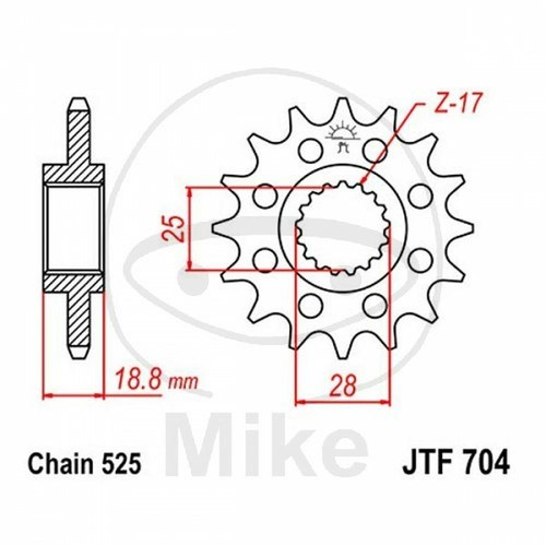 Sprocket z17 525 726 - 525, bmw