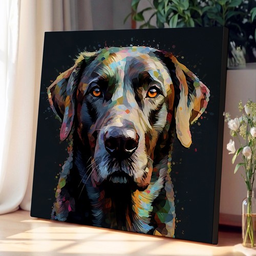 Labrador retriever glitch - labrador, art