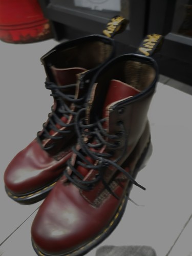 Doc martens red burgundy boots - doc, red/burgundy