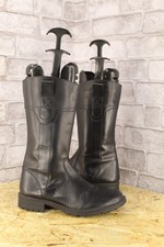 GIRLS BLACK LEATHER RIDING STYLE BOOTS SIZE 5 / 38 MARKS & SPENCER GOOD USED CON