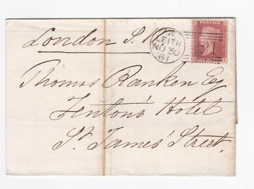 1861 fine penny red - qv,