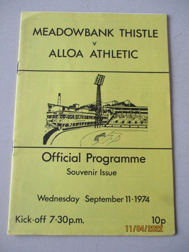 1974 meadowbank thistle v - thistle,