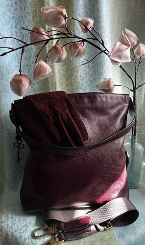 Fossil burgundy soft leather - burgundy,