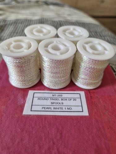 Pearl white round tinsel - x,