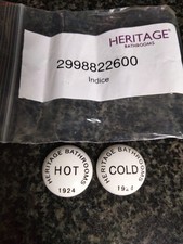 Heritage Bathrooms 1924 Ceramic Indices  For Traditional Taps  22.5mm New Set
