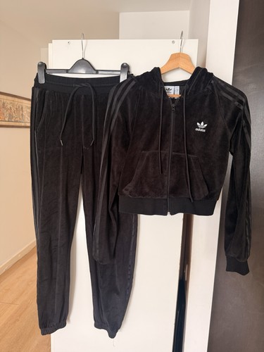 Adidas women black velour - adidas, women’s