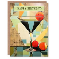 Happy Birthday Modern Art Deco