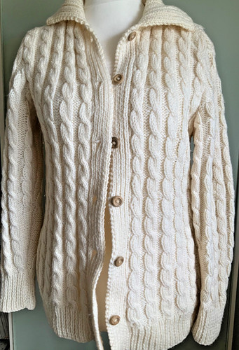 Hand knitted cable knit aran - cable,
