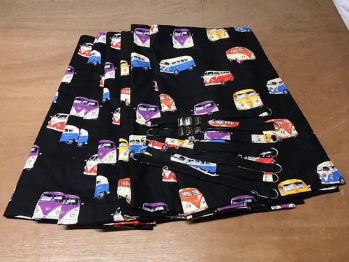 Vintage camper van - vw, curtain