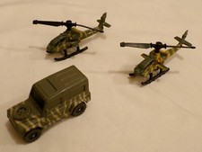 Army Apache Helicopter & Range Rover Bundle – Two Aircraft & Truck set – Used