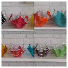 Collection of Vintage Chance Glass Handkerchief Vases OPEN TO OFFERS!