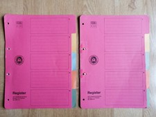 2* 1-5 NO. File Divider Report Essay Office A4 Document 5*2 sheet Punched Binder