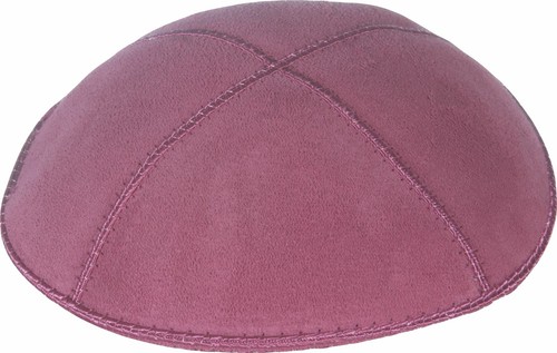 Plain genuine suede kippah - plain,
