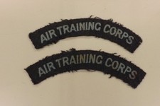 TWO MILITARY CLOTH BADGES AIR