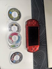 Sony PSP 3003 Console Radiant Red with Games and 4gb flash memory included