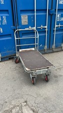 Small Flat Bed Trolley with Wooden Platform