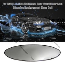 For BMW E46 M3 E39 M5 Oval Rear View Mirror Auto Dimming Replacement Glass Cell