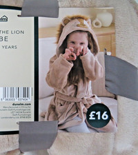 Dunelm Fleece Hooded Gown Leo