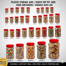 PLASTIC STORAGE JARS | SCREW