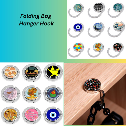 Folding handbag hook hanger - folding,