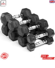 Hex Dumbbells Cast Iron Rubber