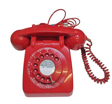 BT 706L Rotary Dial Telephone Red Vintage Retro 1962