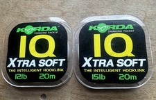 Korda IQ Flurocarbon Extra Soft Hooklink Fishing Line All Sizes