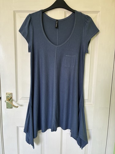 Blue tunic top blouse - tunic,