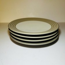 Pretty Set of Four Denby Intro Stripes SAND - Side Plates  VGC x 4