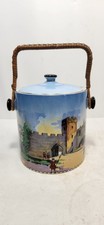 Marked NHP  NEW HALL POTTERY Biscuit Barrel Tower of London Made In England VTG