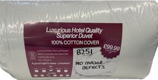 KING SIZE 10.5 TOG 230 T/C COTTON DUVET HOTEL QUALITY AS NEAR PERFECT B251