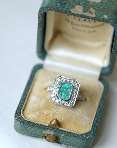 2ct art deco - art, lab-created