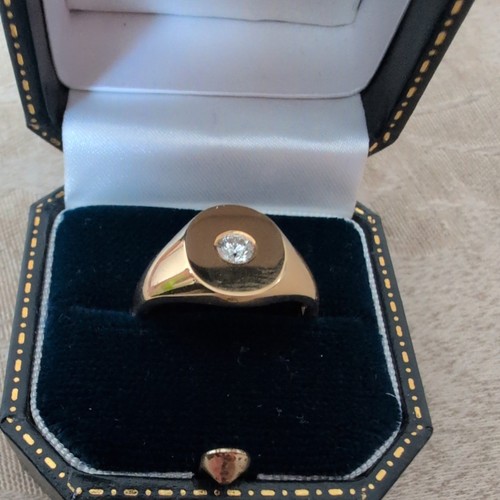 Carat gold oval signet ring - signet,