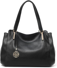 Chic Cowhide Leather Handbag