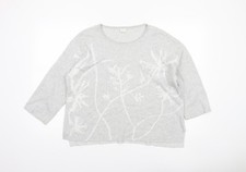 Poetry Women Grey Floral Knit