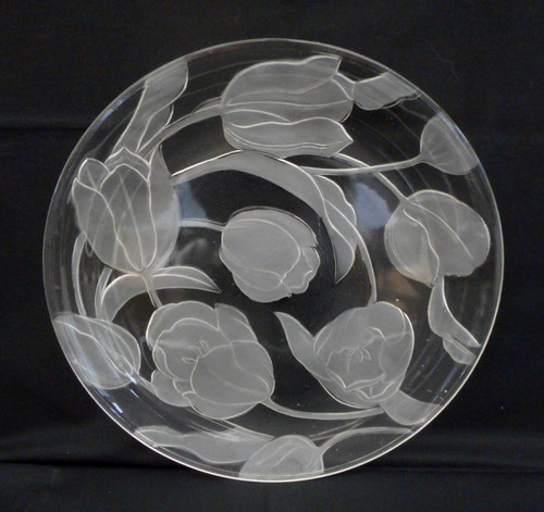 Moulded glass large serving