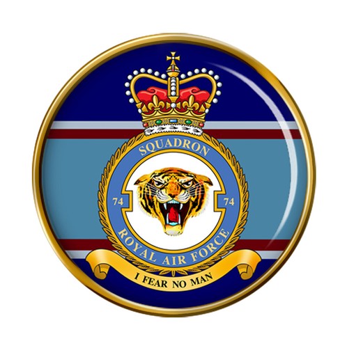 Squadron raf pin badge - 74, squadron,