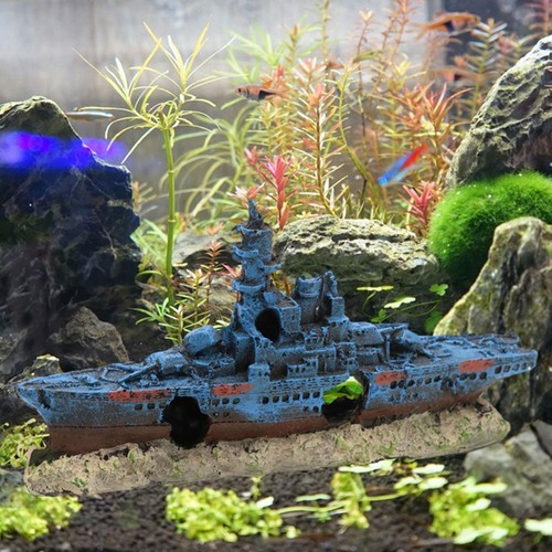 Aquarium shipwreck decoration - aquarium,
