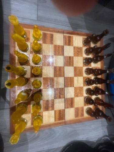 Amber chess set soviet - amber, union