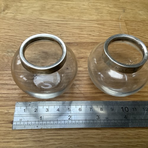 Pair victorian glass - pair,