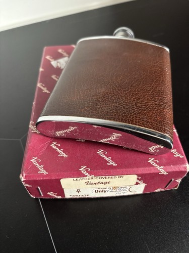 Vintage brown leather wrapped - brown, leather-wrapped