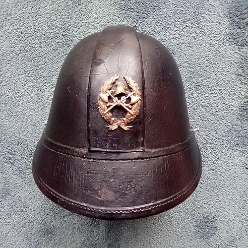 Vintage fireman helmet - helmet, with