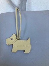 Radley London Grey Leather Grab Bag Handbag with Dog Charm