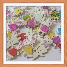 10 - Pink Rabbit Shaped Wooden