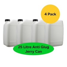 4 x 25 Litre Anti Glug Jerry
