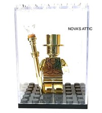 Chrome Mr Gold Minifigure in Display Case